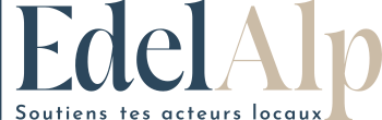 Logo d'EdelAlp, "Souteins tes acteurs locaux"